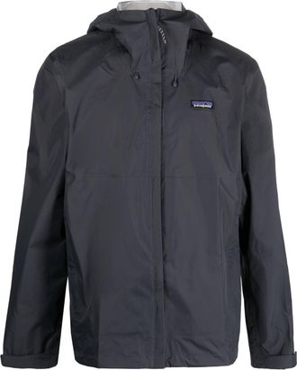 Patagonia zip-up hooded jacket - men - Recycled Nylon/Recycled Polyamide - M - Blue