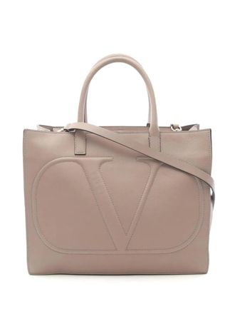 Valentino Garavani Borsa a mano Logo Signature two-way - Toni neutri
