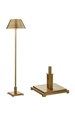 Jonathan Y Designs Roxy 60 Metal LED Floor Lamp in Brass Gold at Nordstrom