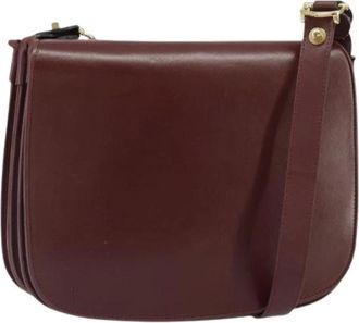 Cartier Pre-owned Cross Body Bags, female, Red, Size: ONE SIZE Pre-owned Leather Crossbody Bag