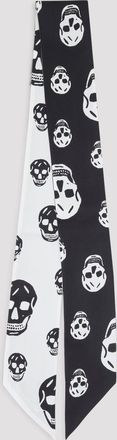 Alexander McQueen Sciarpa con nastro con teschio Alexander Mc Queen