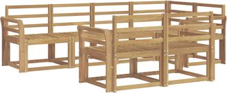 vidaXL Conjunto De Sof&aacute;s De Exterior 7 Uds. Blanco Vidaxl