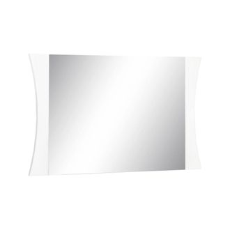 Dmora Espejo De Pared Con Marco, Made In Italy, Espejo De Ba&ntilde;o, 110x2h60 Cm, Color Blanco Brillante, Con Embalaje Reforzado - Dmora