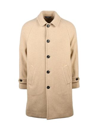 Circolo 1901 Cream Virgin Wool-Cashmere Coat