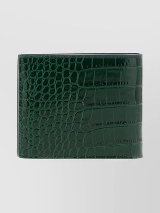 Tom Ford bi-fold wallet in crocodile leather