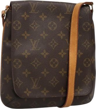 Louis Vuitton Musette Salsa Handbag Monogram Canvas Brown Canvas Bag (Pre-Owned)