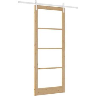 vidaXL Puerta Deslizante Orkdal Marr&oacute;n 93 X 232 Cm Vidaxl