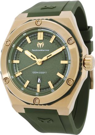 Technomarine Coral Quartz Olive Green Dial Mens Watch TM-416070