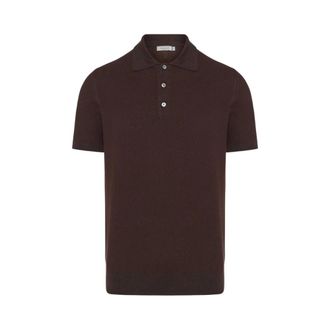 Canali Polo Shirts, male, Brown, Size: 2XL Sweater
