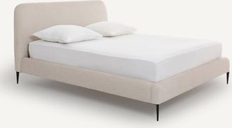AM.PM Bed met lattenbodem, in structuurstof, ontwerp Emmanuel Gallina, OSCAR