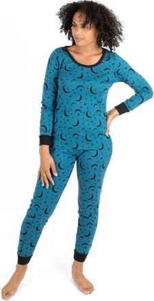 Leveret Womens Cotton Matching Family Pajamas, Wild Canvas Prints in Moon at Nordstrom, Size X-Small