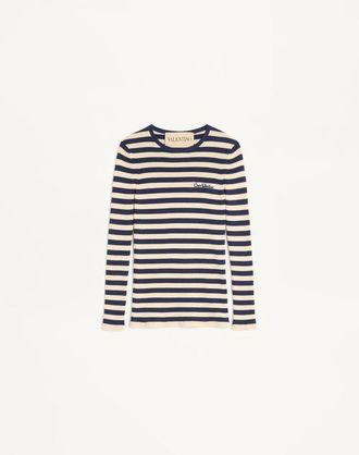 Valentino Maglia In Cotone Donna BETULLA/PROVENCE BLUE/BETULLA XL