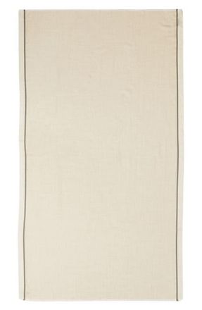 Johnstons of Elgin Ives Chevron Border Cashmere Fringe Scarf in Ru7701 Natural at Nordstrom