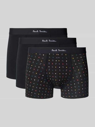 Paul Smith Trunks mit elastischem Logo-Bund im 3er-Pack in Black, Gr&ouml;&szlig;e S