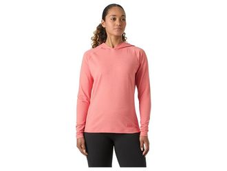 Helly Hansen Hooded Pullover Womens Sweater Sunset Pink : MD, Elastane/Polyester