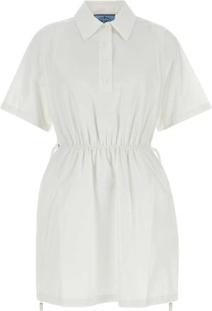 Prada Witte Elegant Ontmoet Jurken