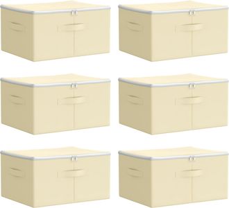 vidaXL Caja De Almacenamiento 6 Uds. Tejido No Tejido 43 X 34 X 23 Cm Vidaxl