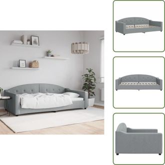 vidaXL Letto da giorno 2 in 1 - vidaXL Letto da Giorno Grigio Chiaro 100x200 cm in Tessuto - Letto moderno