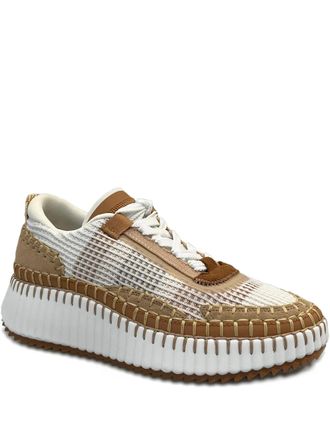 Chlo&eacute; platform stitching sneakers - women - Recycled Nylon/Recycled Polyester/Recycled Cotton/Calf Suede/Recycled Rubber/Recycled Polyethylene vi