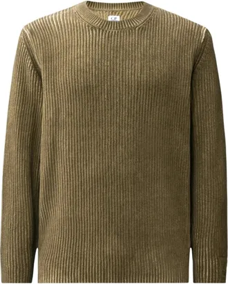 C.P. Company C.p. Company, Truien & Vesten, Heren, Groen, M, Katoen, Cotton Chenille Double Dyed Crew