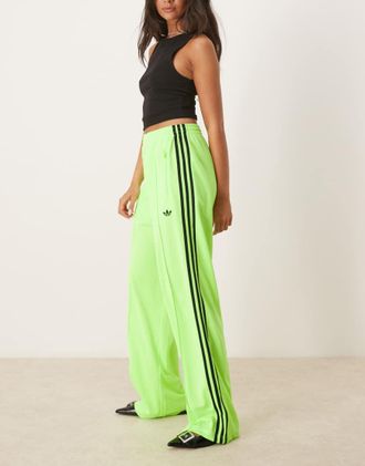 adidas Originals Firebird - Pantaloni della tuta ampi verde lime