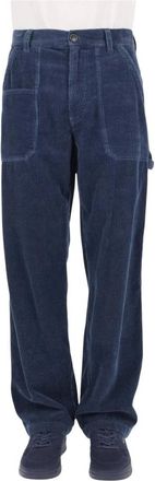 Isabel Marant Ablov Rechte Broek - Heren - Broeken - Blauw - Maat: 3XS Katoen
