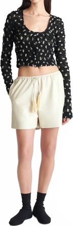 Nanushka Aniela High Waist Shorts In Chalk