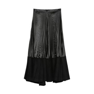 Junya Watanabe Gonna a pannelli plissettata - - Skirts - Donna - Nero - S