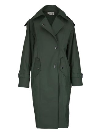 TWP epaulettes button-up coat - Groen