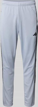 adidas Slim Fit Sweatpants mit Logo-Print in Mittelgrau, Gr&ouml;&szlig;e XXL