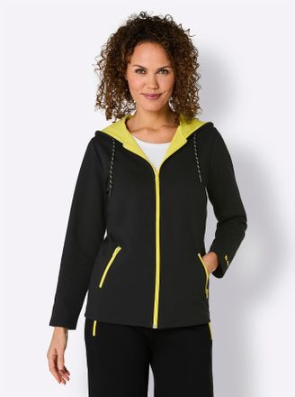 Feel Good Langjacke FEEL GOOD, Damen, Gr. 36/38, schwarz, 50% Baumwolle, 50% Polyester, unifarben, Jacken Langjacke