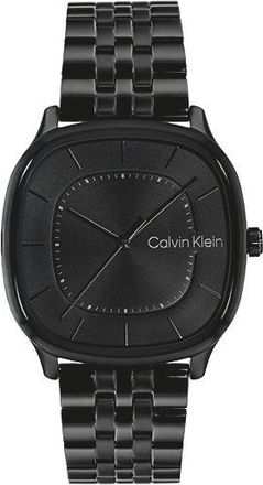 Calvin Klein Reloj Con Esfera Cuadrada De Acero Chapado En Negro