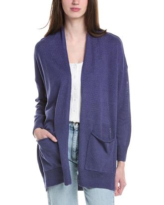 Eileen Fisher Open Front Linen-Blend Cardigan