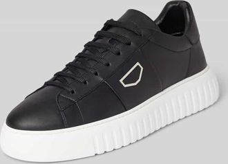 Antony Morato Ledersneaker mit Label-Applikation in Black, Größe 40