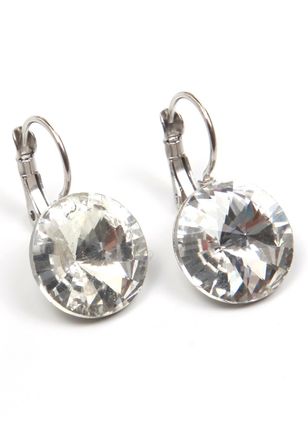 Firetti Paar Ohrhänger »leuchtend, bunt, rund« Made in Germany - mit Glasstein