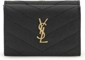 Saint Laurent Wallets & Cardholders, female, Black, Size: ONE SIZE Calf Leather Bos Taurus Wallet