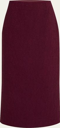 Lafayette 148 New York Straight Jacquard Midi Skirt