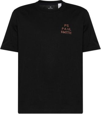 Paul Smith T-shirt met Print - Heren - T-shirts - Zwart - XL - Katoen - Tops