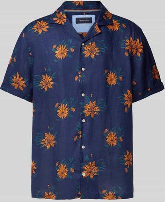 Christian Berg Loose Fit Freizeithemd aus reinem Leinen in Marine, Gr&ouml;&szlig;e XXL