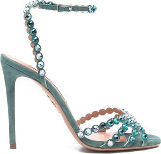Aquazzura High-Heeled Sandals With Reflective Embellishments