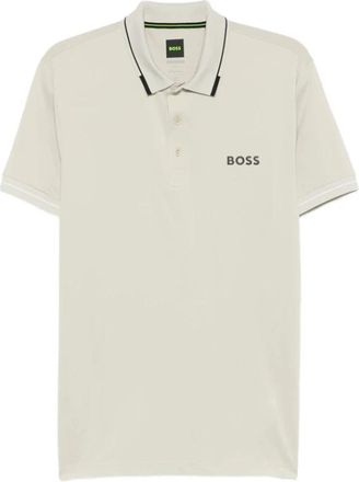 HUGO BOSS Logo Print Polo - Heren - Polos - Beige - XL - Tops
