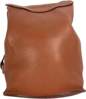 Herm&egrave;s Pre-owned Vintage Rugzak - unisex - Vintage Rugzakken - Bruin - ONE Size - Leer - Vintage