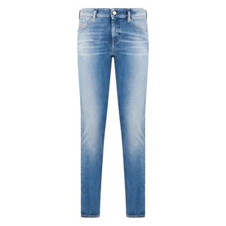 Diesel Slim-fit Jeans, female, Blue, Size: W30 Fitted Denim Jeans Light with Faded Finish