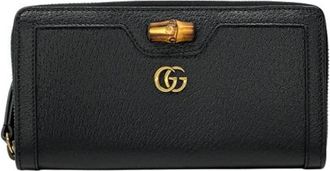 Gucci Pre-owned Long wallet (bi-fold) - Dames - Vintage Accessoires - Zwart - ONE Size - Leer - Vintage