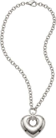 Argento Vivo Puffy Heart Pendant Necklace in Silver at Nordstrom