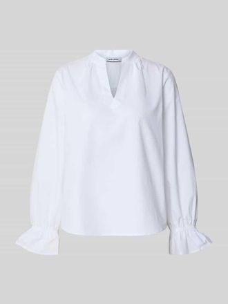 More & More Relaxed Fit Bluse mit Tunika-Ausschnitt in Offwhite, Gr&ouml;&szlig;e 38