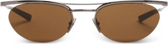 Saint Laurent Silver Oval Sunglasses