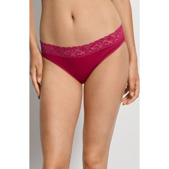 Hanro Moments High Cut Bikini in Light Sangria at Nordstrom, Size X-Small