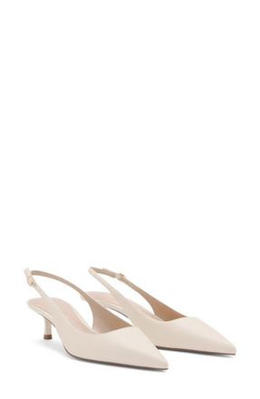 Mango Mona Slingback Pump in Ecru at Nordstrom, Size 9.5Us