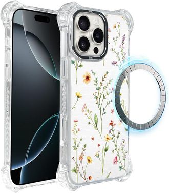 OEM Funda Ibizu Dropguard Ultra Para Iphone 16 Pro Max Con Magsafe, Dise&ntilde;o Pastel Bloom, Summer Bouquet